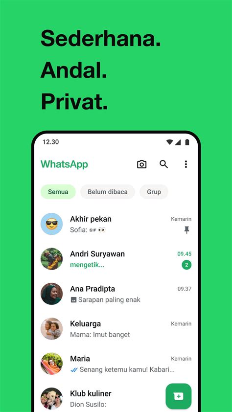 Unduh WhatsApp untuk Android.